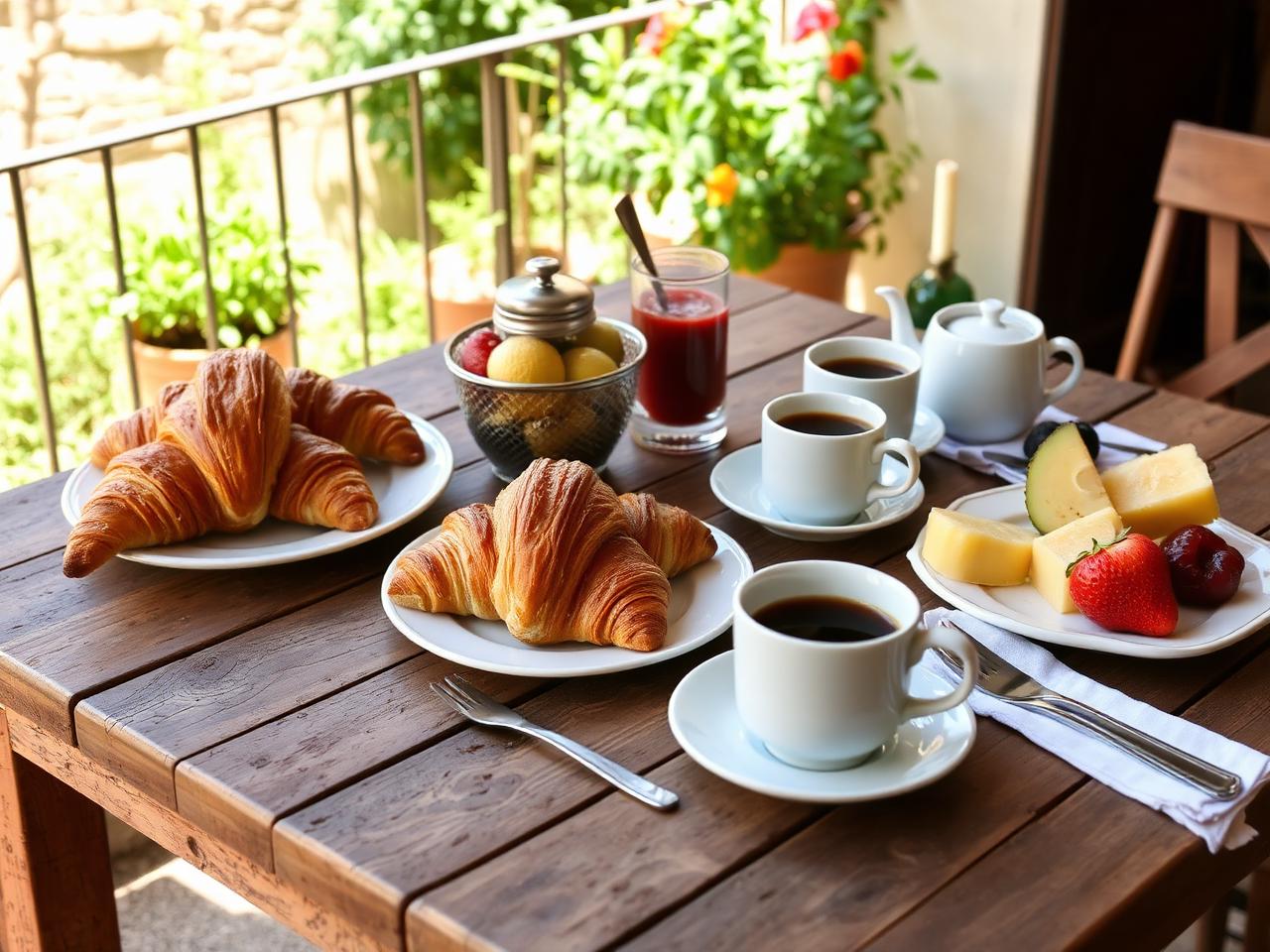 Italian breakfast on the terrace